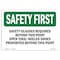 Signmission OSHA Sign, Glasses Required Beyond This Point, 10in X 7in Decal, 10" W, 7" H, Landscape OS-SF-D-710-L-10928 - alternate 1